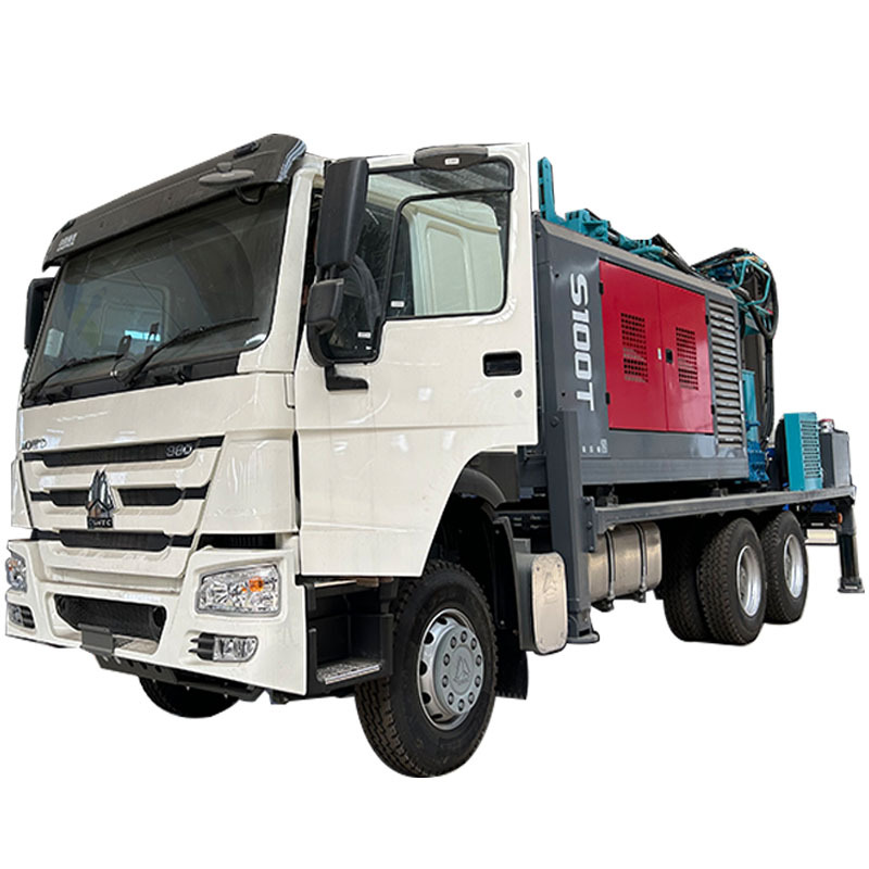 Hydro-Vapor Dual-Purpose Drilling Rig for Deep Water Wells 600m Drilling Rig with Built-In Air Compressor and Hydraulic Large Vehicle-Mounted Drilling Rig