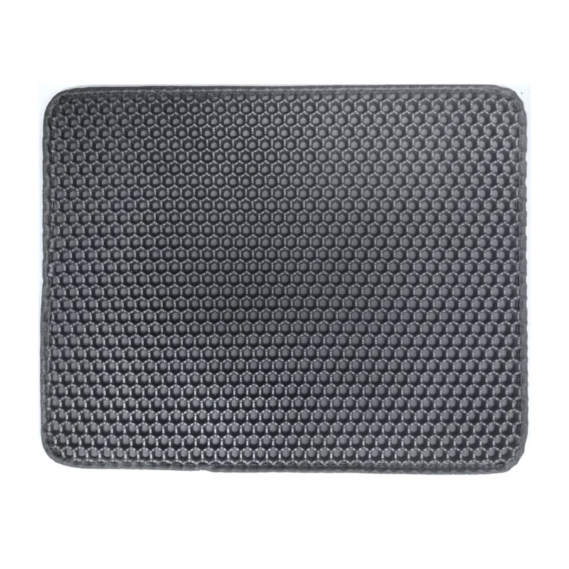 Cross-Border New Cat Litter Mat Cat Litter Box Anti-Bring Out Anti-Splash Eva Double-Layer Litter Control Mat Factory Ready Supply