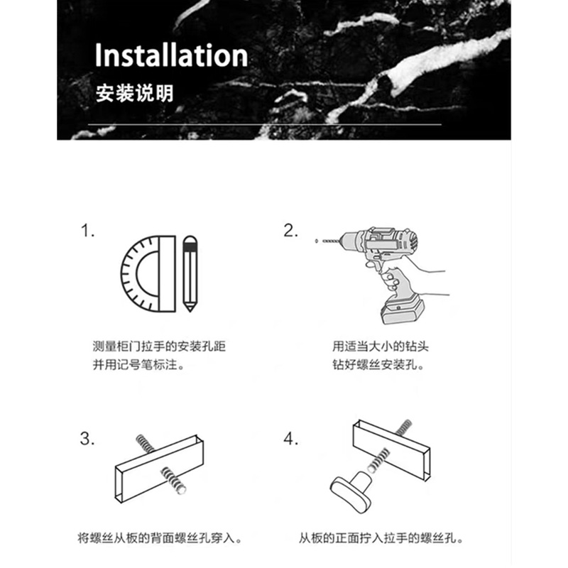 Light Luxury Cabinet Door Handle, Aluminum Alloy Color-Blocked Double-Headed Stylish Wardrobe Drawer Cabinet Door Handle, Factory Wholesale Furniture