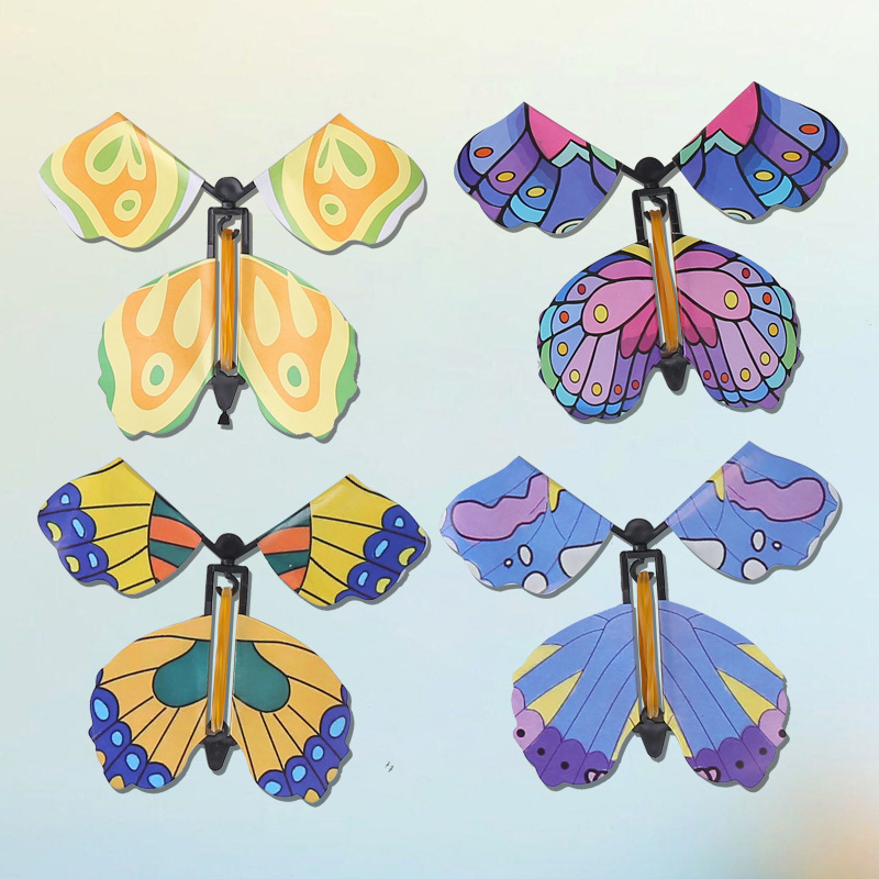 Magic butterfly flying butterfly flying butterfly new strange children's magic props toys wholesale tremolo