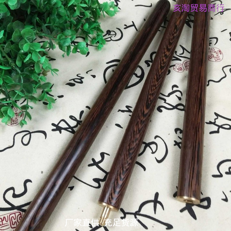 Chicken Wing Wood Fitness Qigong Tai Chi Health Preservation Stick Folding Martial Arts Stick Stitching Three-in-One Solid Wood Whiplash Combination Durable