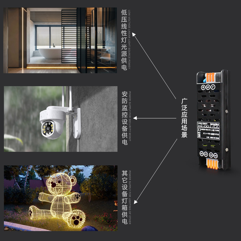 Opening mute transformer 220V to 24V household controller low voltage 12V light with light box switching power supply