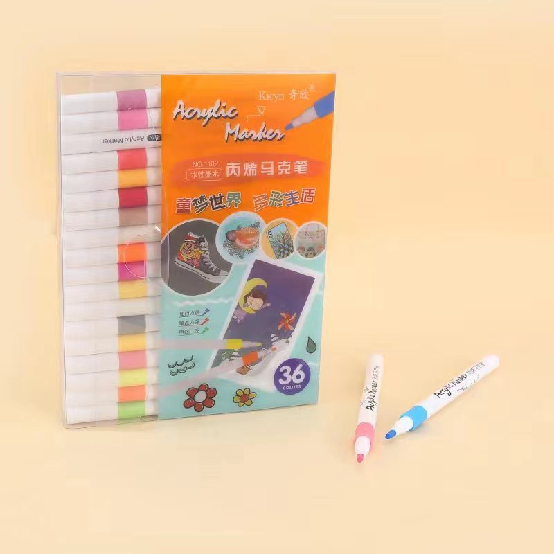 Factory direct supply acrylic marker 12/24/36/48/60 color art painting DIY graffiti water-based marker