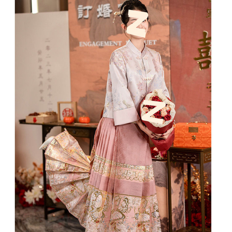 Mantingfang новое китайское свадебное платье, комплект ханфу, 2025, новое, платье для помолвки, производитель на Amazon
