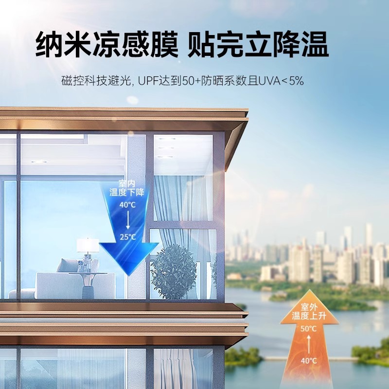 Sunscreen Heat Insulation Film Window Sunshade Anti-peep Electrostatic Glass Sticker Household Living Room Balcony Thickened Shading Solar Film