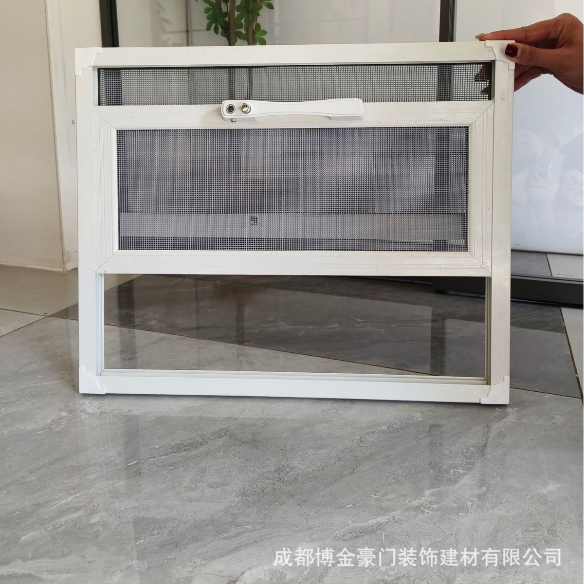 Two-Section Upper and Lower Aluminum Alloy Sliding Windows Self-Installed Anti-Mosquito and Anti-Theft High-Transparency Two-Push 304 Diamond Mesh Screen Window Wholesale