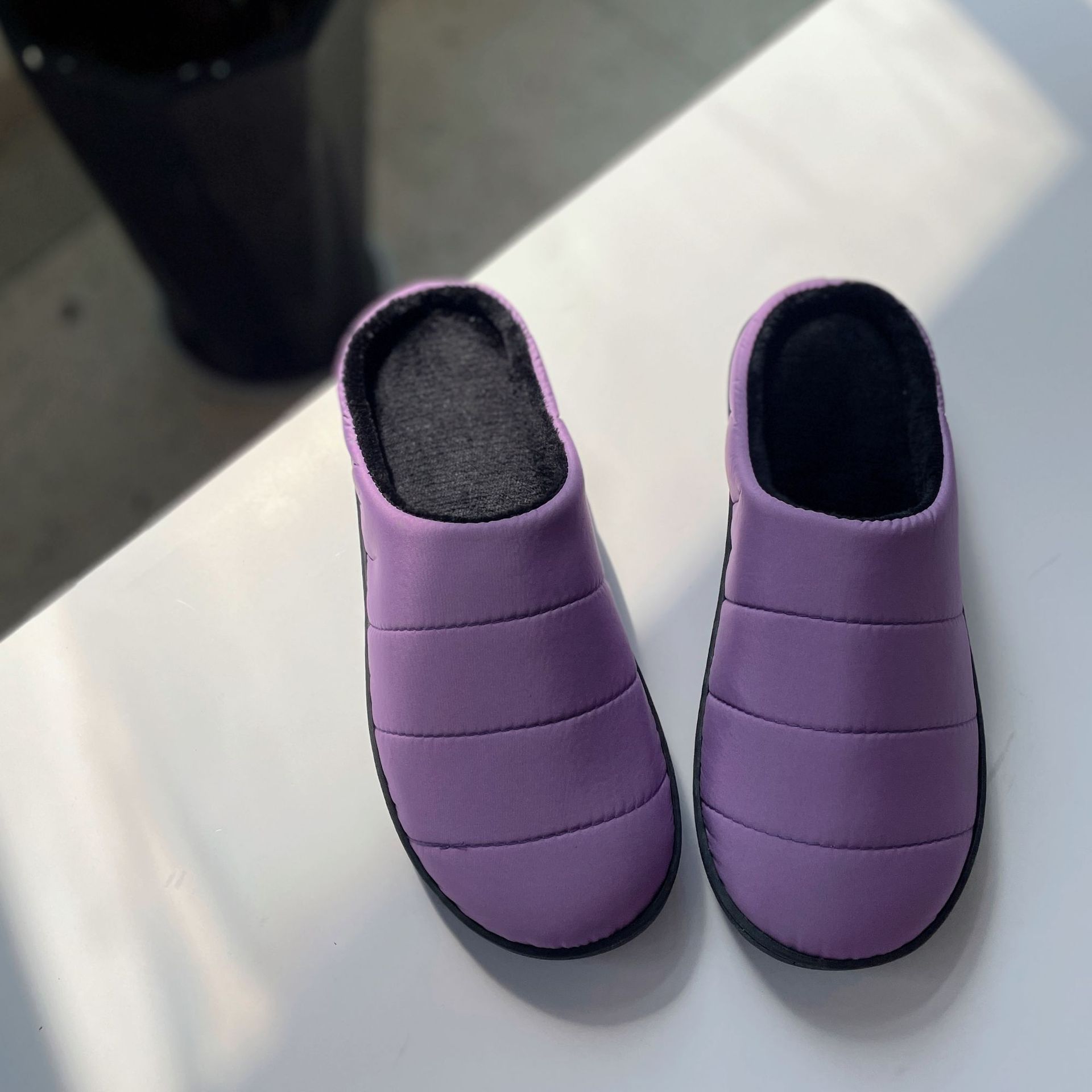 Memory cotton waterproof raincoat cloth large size men's and women's cross-border slippers Amazon