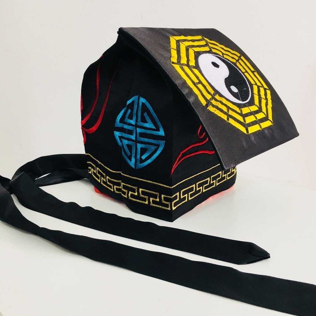 ✅ Taoist Tai Chi Bagua Hat Bagua Hat Taoist Hat Headwear Taoist Hat Taoist Hat Taoist Scarf Jiuliang Scarf Performance Taoist Bagua