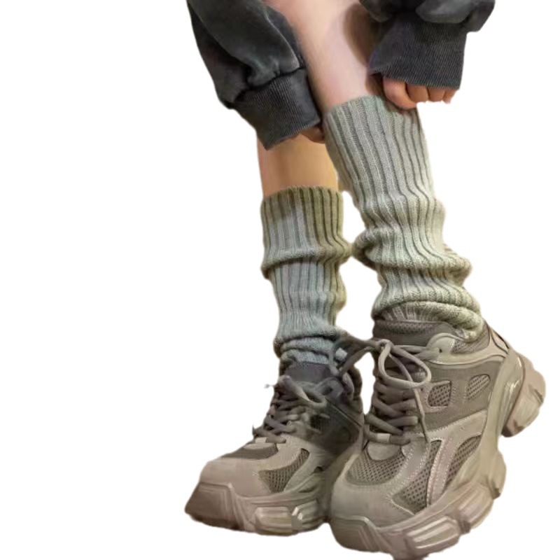 Cool and spicy! jk knitted socks Harajuku style y2g sweet Japanese college style spring and autumn mid-calf pile socks for women