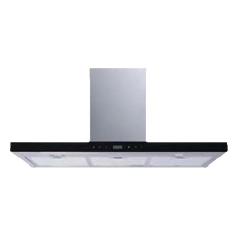 Island-Style Range Hood with Top Suction, Flat Cover, Island-Mounted, Square Shape, Reversible Switch, European and American Standard Plug