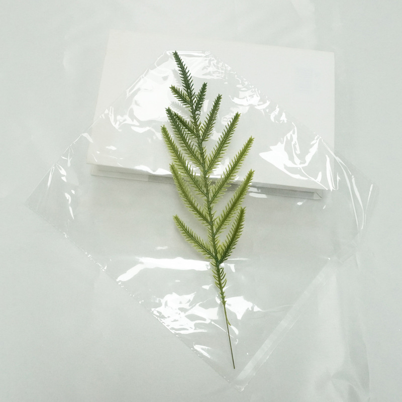 Amazon Cross-Border New Norfolk Pine Soft Rubber Pine Needle Single Simulated Green Plant Christmas Decoration Wholesale