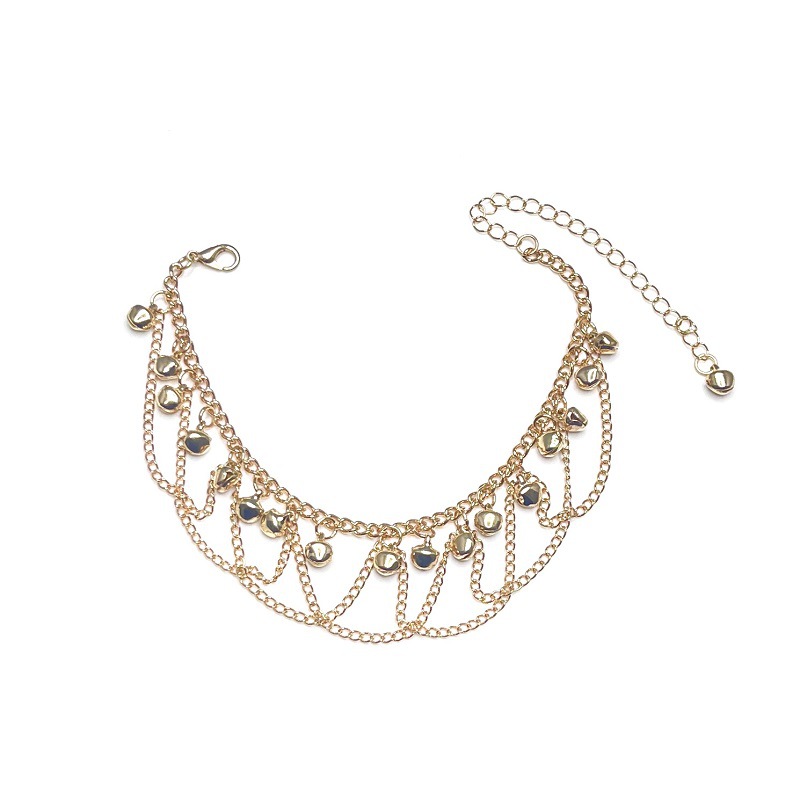 European and American Cross-border Foot Distinctive Fashion Bell Foot Bohemian Wave Tassel Bell Women's Foot