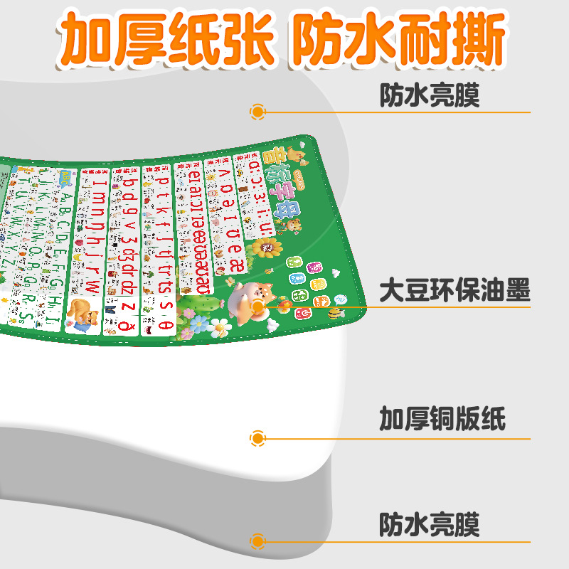 Phonetic Alphabet Audio Wall Chart English Pronunciation and Natural Pronunciation 48 International English Alphabet Early Education Artifact