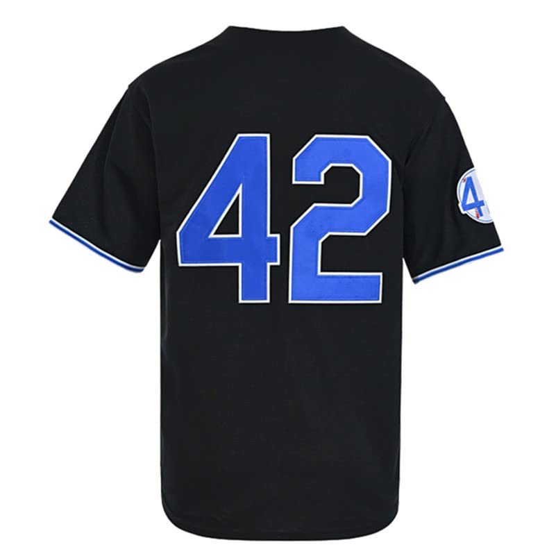 Cross-border in stock generation hair 42 black embroidered hip-hop vintage jersey American plus size baseball shirt baseball jersey couple