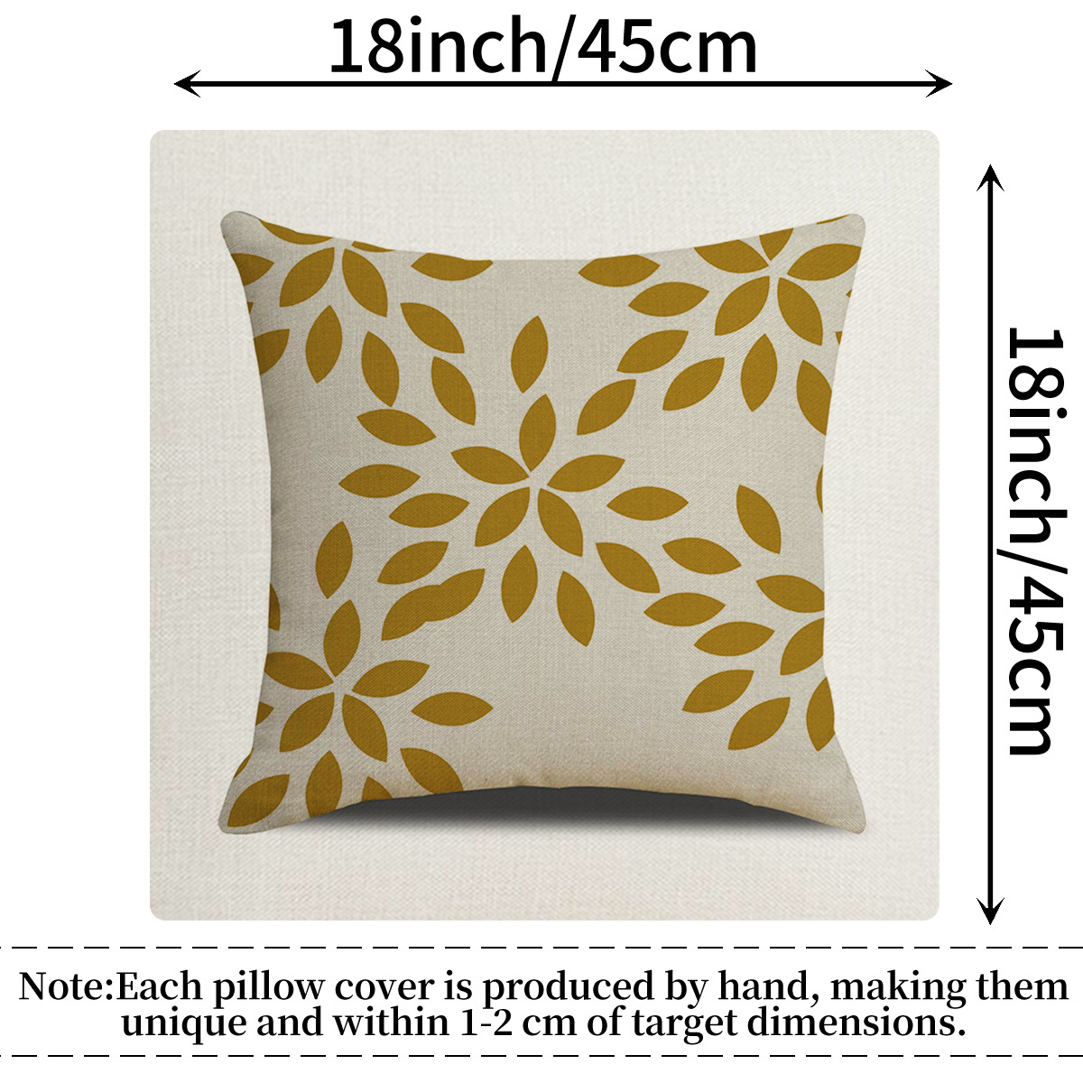 Amazon Sofa Pillow Customized Living Room Decoration Linen Cushion Breathable Pattern Logo Printed Pillow Cover Wholesale