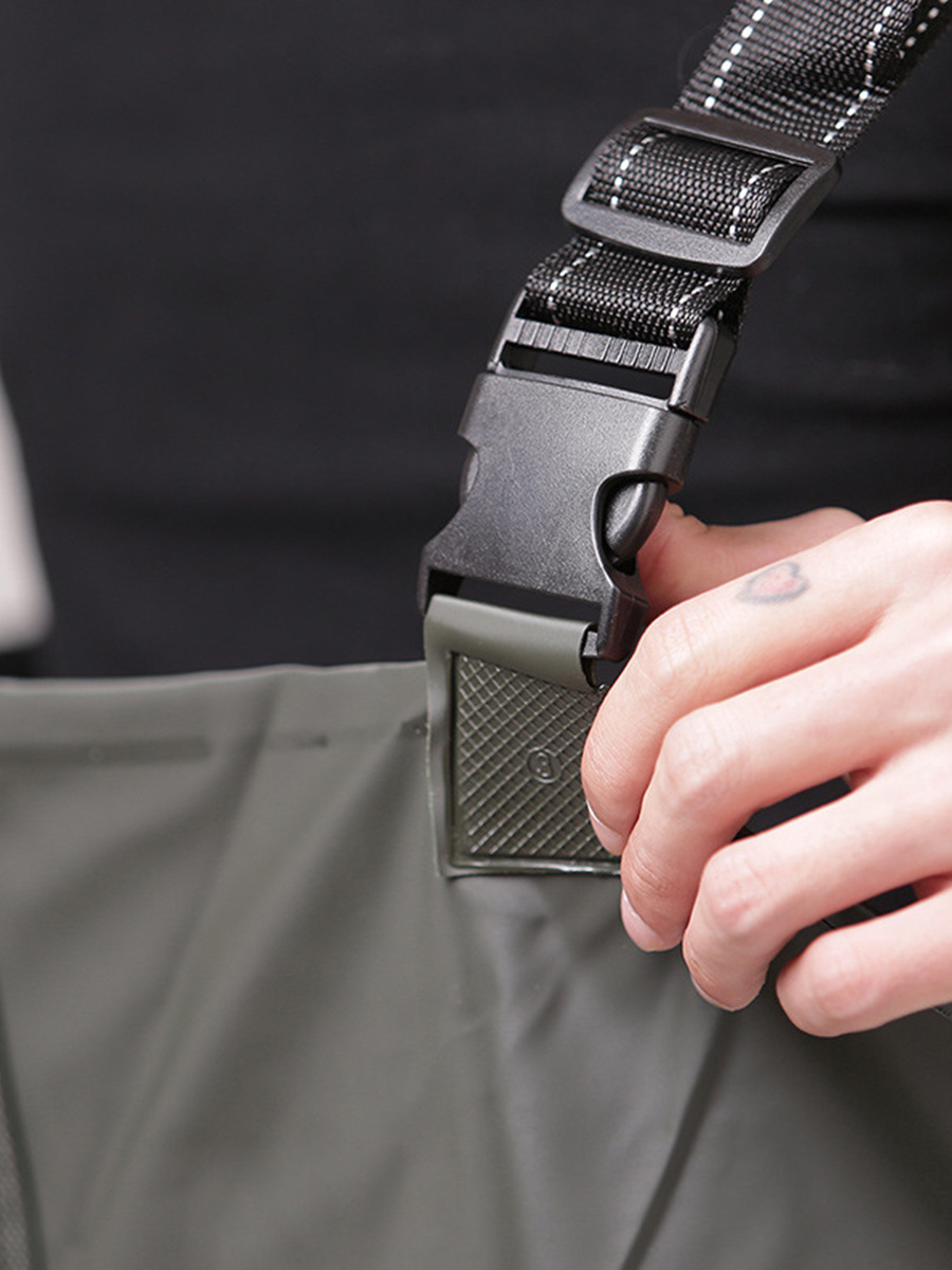 Waist-length Water Pants Half-length Fishing and Catching Fishing Waterproof Fish Pants Farming Pants Rain Pants Wading Clothes One-piece Shoes Leather Fork