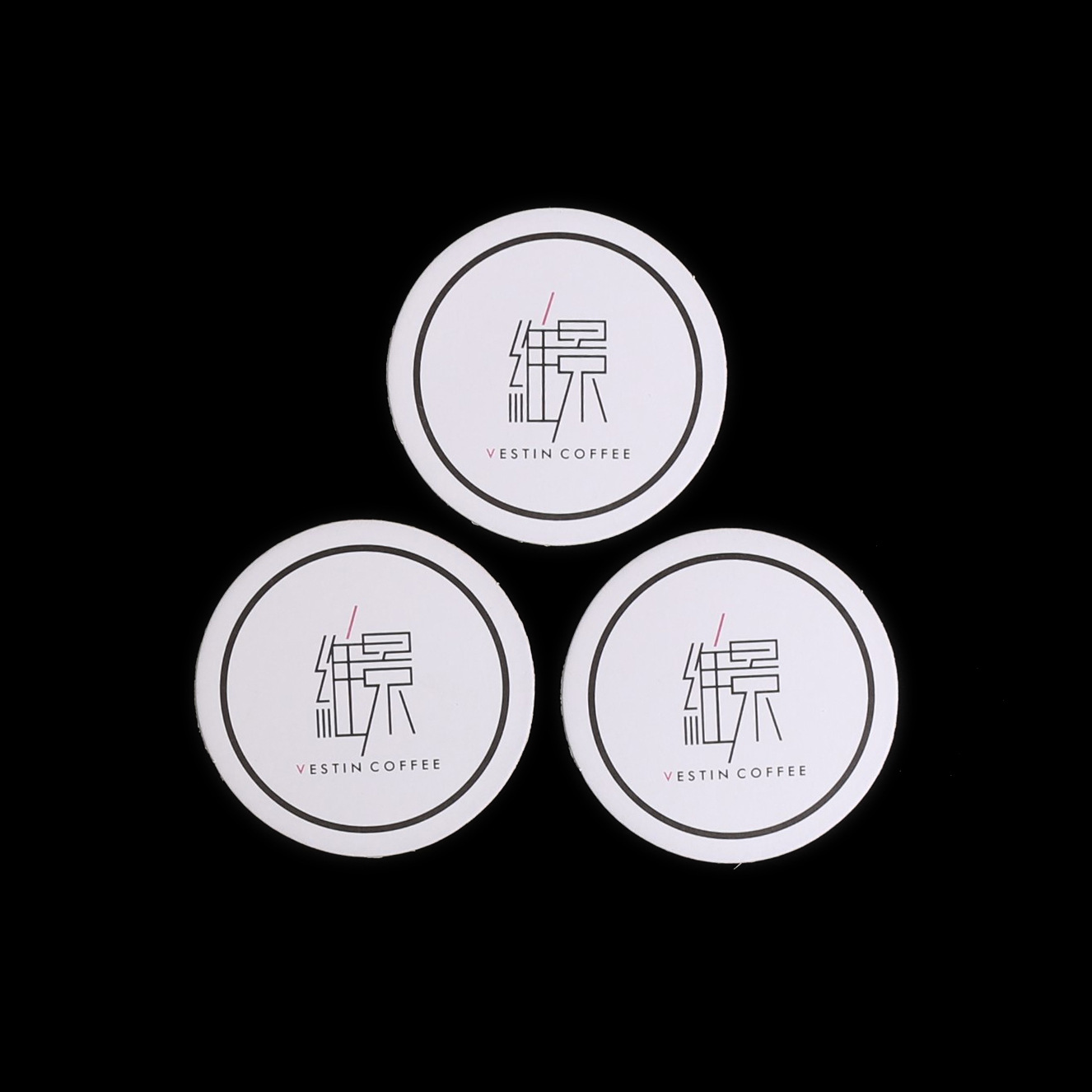 Paper absorbent coaster disposable coaster hotel guest room water coaster can be printed logo thickened paper