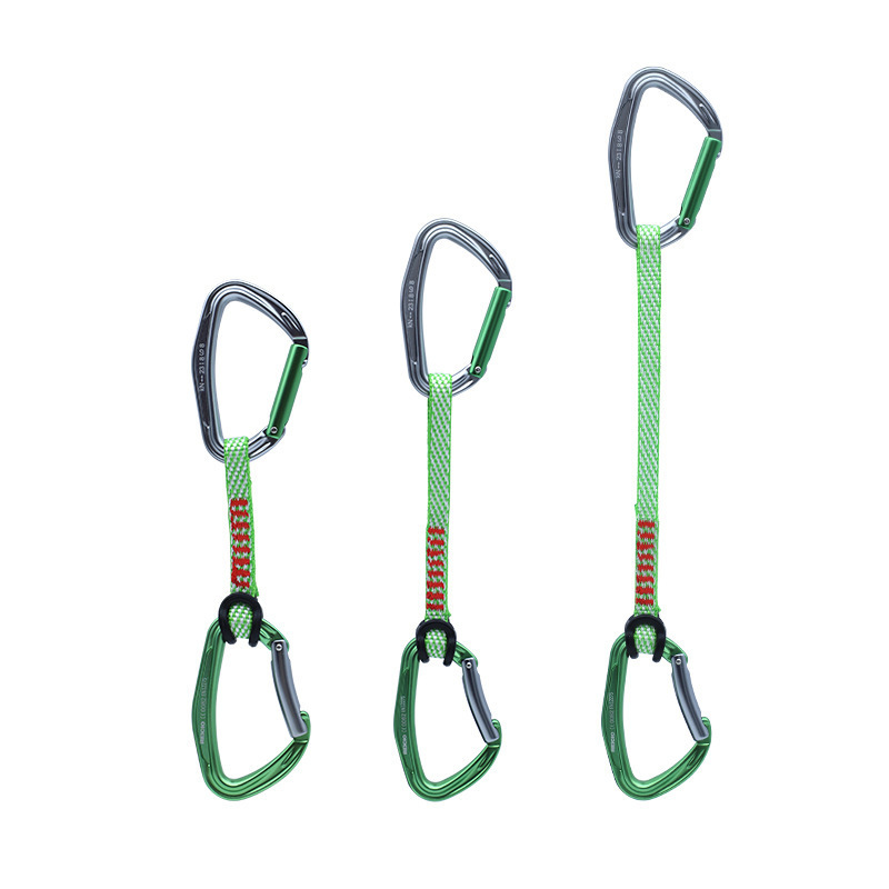 Outdoor Climbing, Rock Climbing, Ice Climbing Protection Quick-Hook Nylon Flat Belt Quick-Hook Main Lock Safety Straight Curved Door Quick-Hook