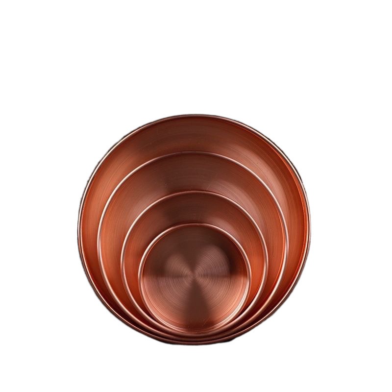 Pure copper size shumanza repair plate brass copper storage fruit bowl fruit home gold vintage