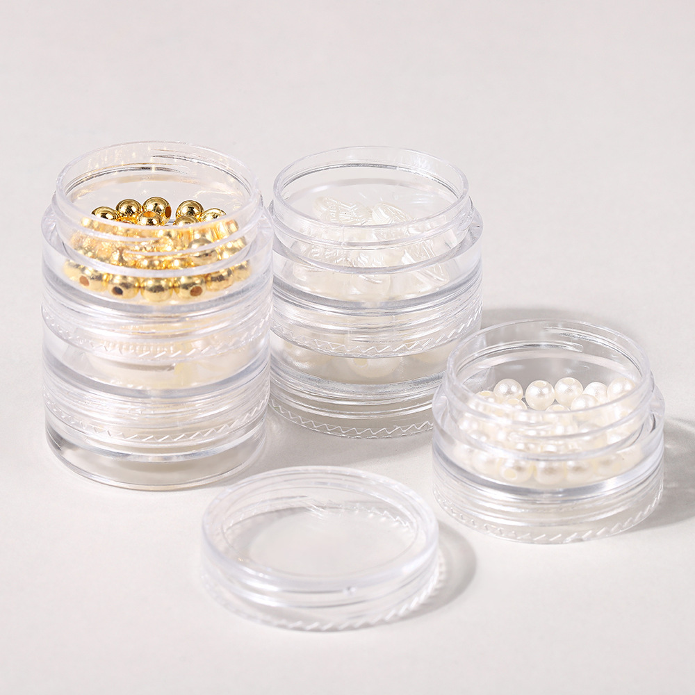 Six Lid Cosmetics Trial Sub-packaging Storage Box Transparent Multi-layer Sub-packaging Box Travel Convenient Storage Bottle