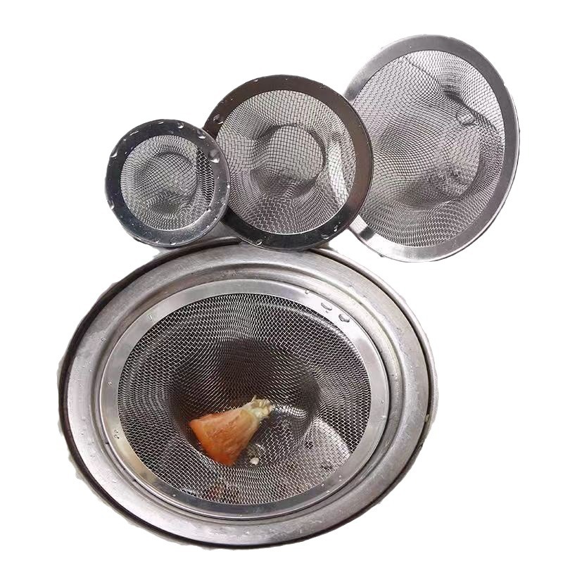 Large, medium and small 5cm/7cm/9cm/11cm straw hat net floor drain leftovers stainless steel sink filter