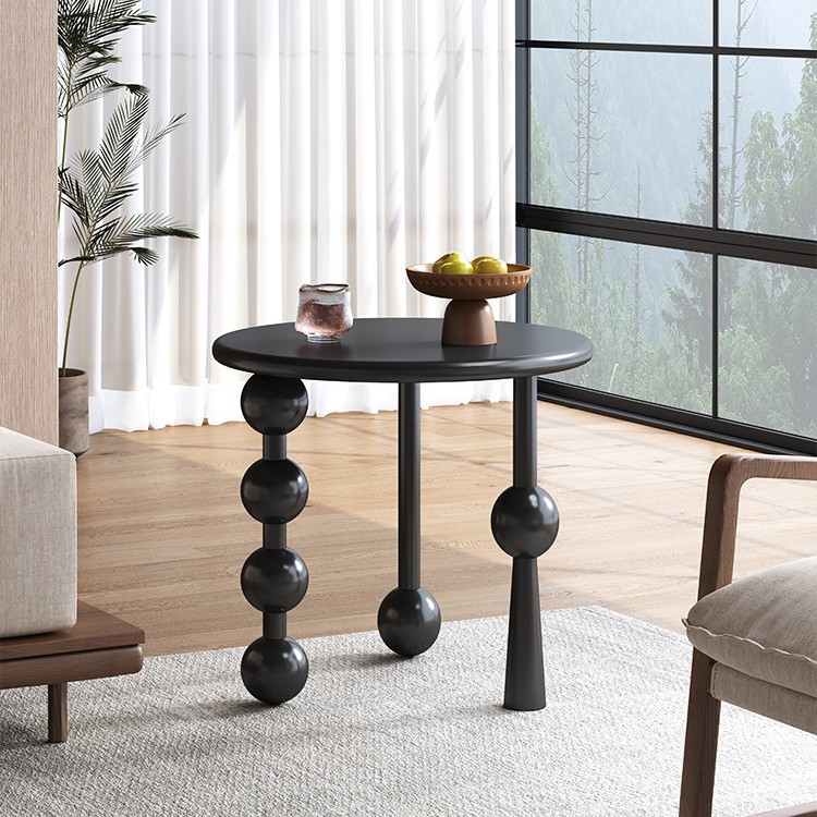 Nordic Solid Wood Round Small Coffee Table Simple Modern Small Apartment Home Corner Table Wooden Living Room Simple Small Tea Table