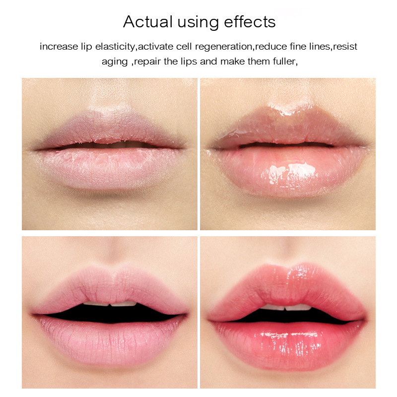 Kiss Beauty Cross-Border Hot Selling Transparent Lip Plumping Elastic Big Mouth Lip Glaze Jelly Lip Gloss Elastic Lip
