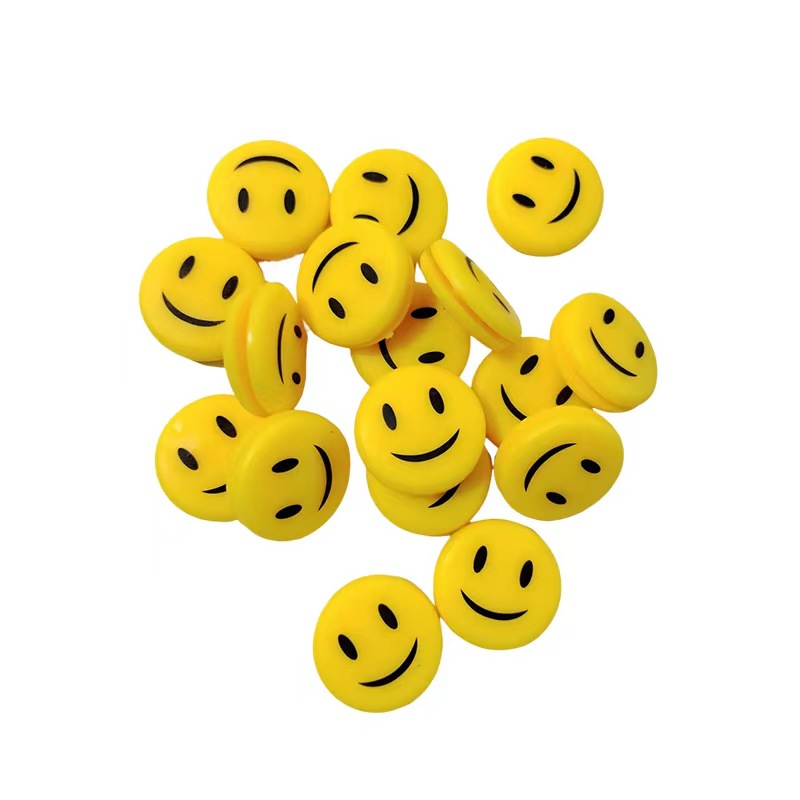 Tennis racket shock absorber smiley face tennis racket shock absorber firm cute personality PVC silicone shock absorber wholesale