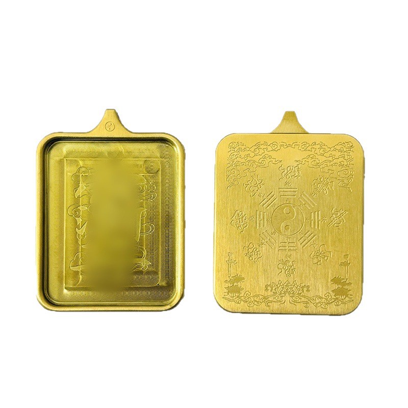 Taoist Special Shell Thangka Box Portable Multi-Size Thangka Black Box Titanium Steel Pendant Manufacturer Wholesale