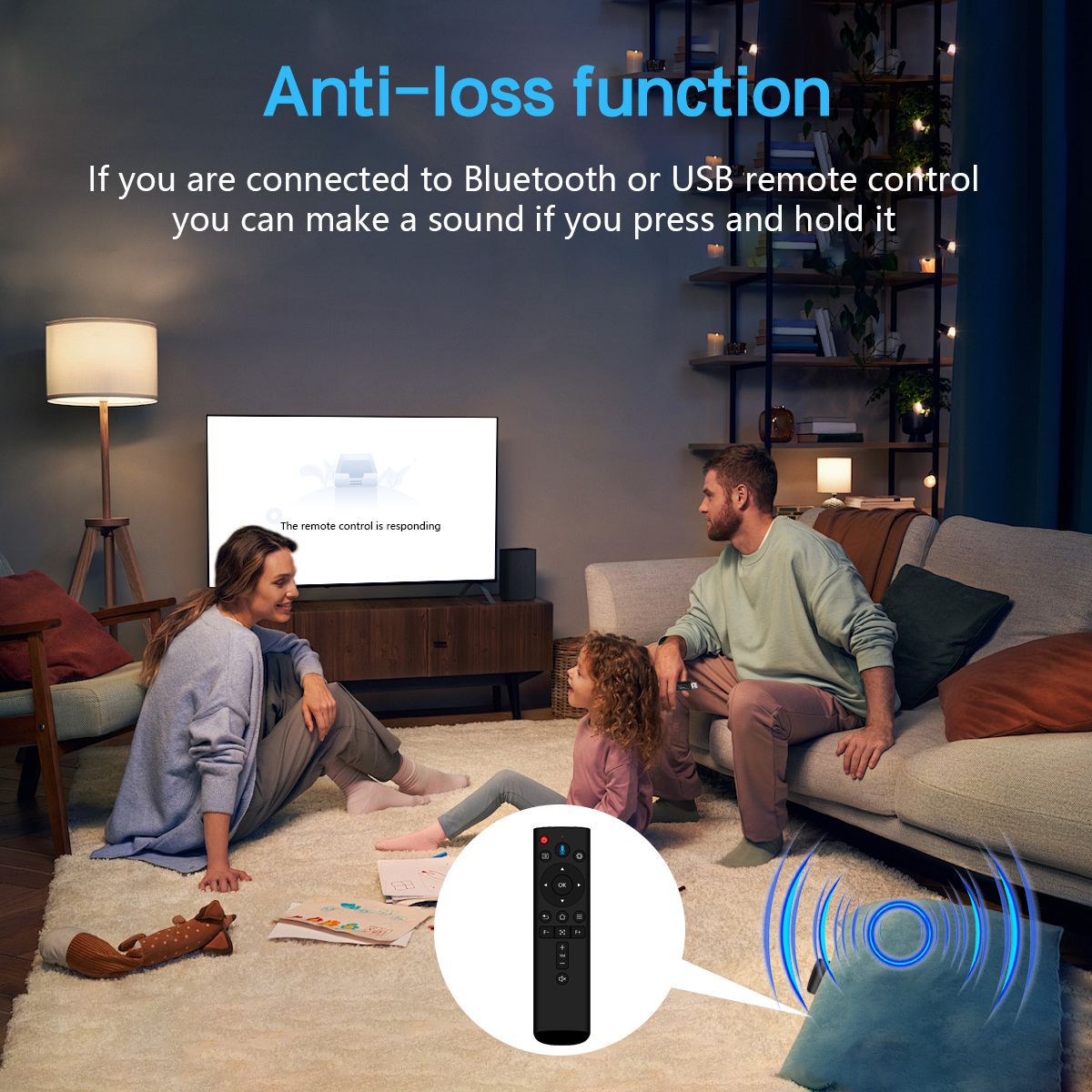 Projector TV Smart Voice Remote Control Bluetooth Voice Flying Mouse with Anti-Lost Buzzer AIR Mouse