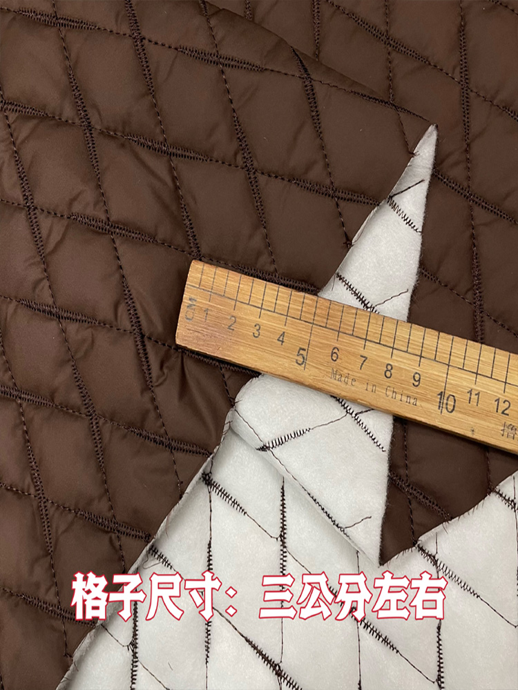 Autumn and Winter New Diamond Mesh Quilted Fabric Thickeneded Outwear Cotton Jacket Surface Warm Cotton Pants Clothing Fabric