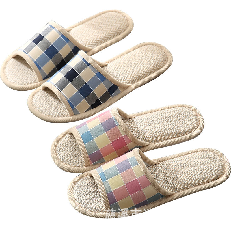 Linen Slippers Women's Spring and Autumn Four Seasons Indoor Household Cotton and Linen Dung-feeling Home Non-slip Summer Male Couple Wholesale