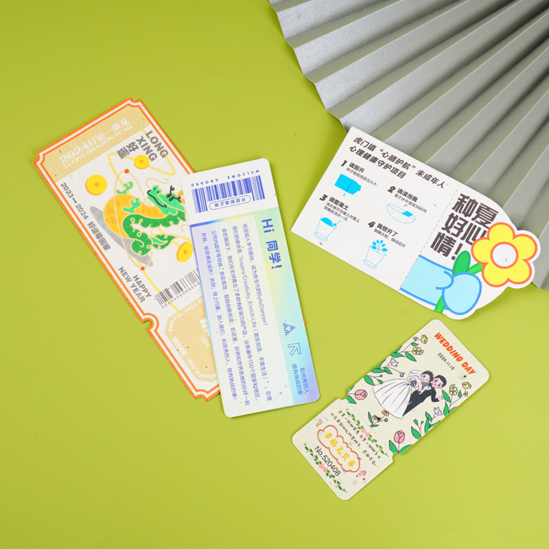 Seed Paper Germinable Paper Wedding Invitation Letter Postcard Tickets Concert Admission Seed Paper Customization