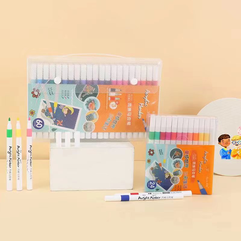 Factory direct supply acrylic marker 12/24/36/48/60 color art painting DIY graffiti water-based marker