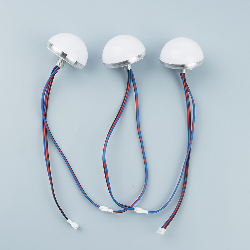 Advertising decorative light bulb mirror headlight makeup mirror lamp dressing table mirror front fill light bulb three-color dimmable light string