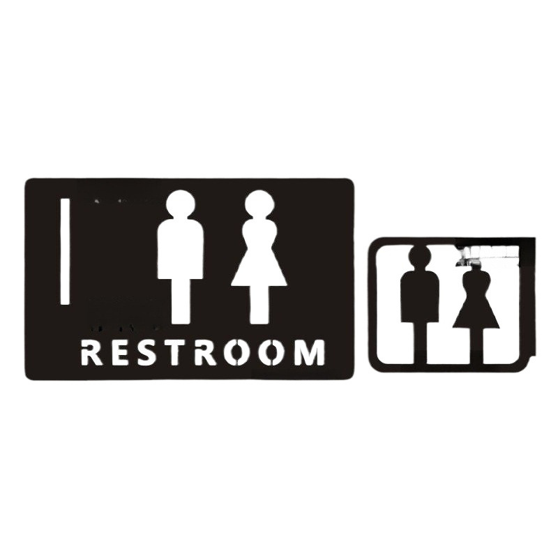 Wholesale toilet sign men's and women's toilet bathroom creative sign sign sign sign sign side mounted