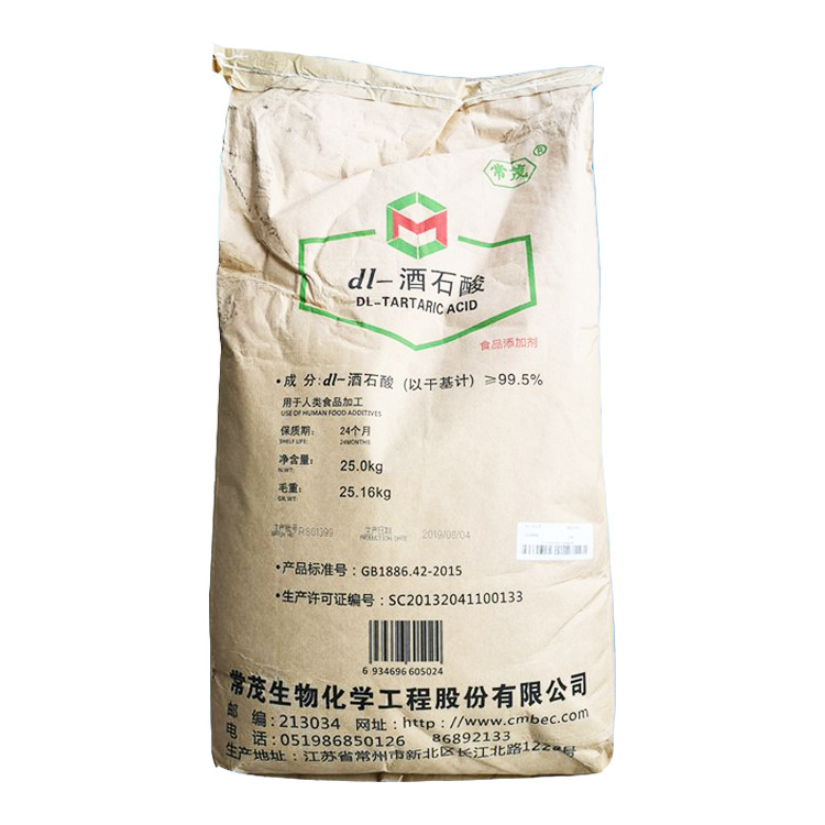 DL-Tartaric Acid Changmao Food Grade Additive Acidity Regulator for Flavoring in stock