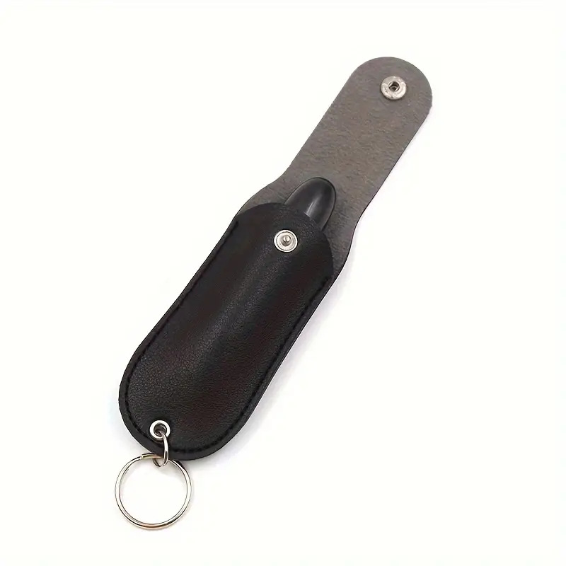 PU Leather Keychain Single Lipstick Box Portable Small Scissors Storage Bag Fashion Lipstick Leather Case Keychain