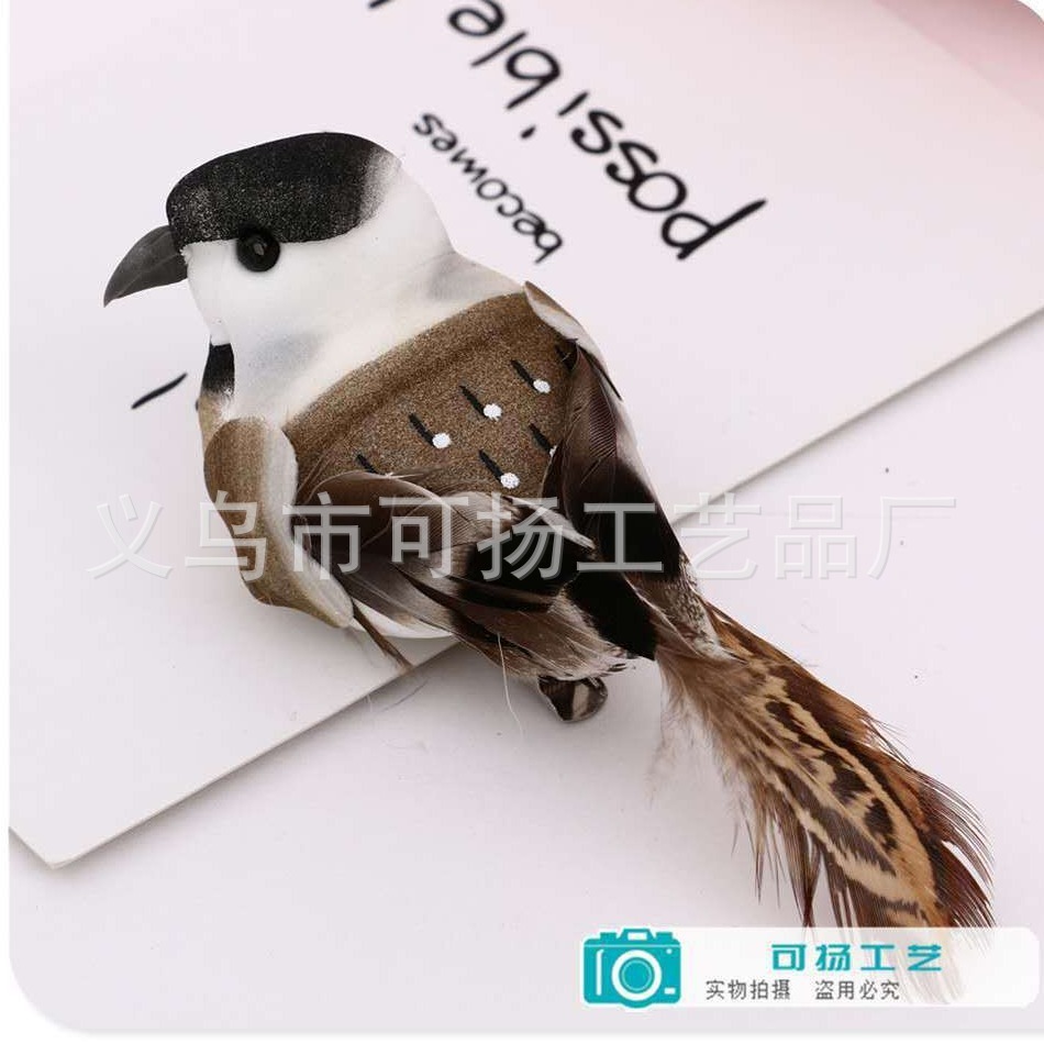 Симулированная пернатая птица, украшение для двора, зелёные растения, домашние поделки, реквизиты для птиц, украшения, оптовая продажа