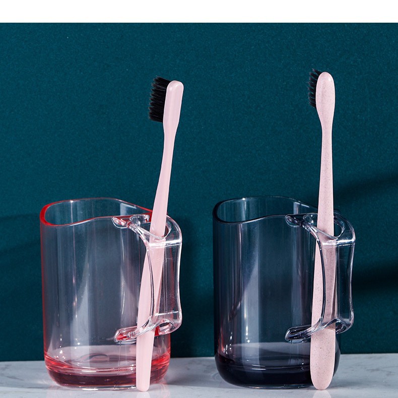 New Japanese Mouthwash Cup Teeth Cup Creative Couple Brush Cup Plastic Transparent Cup Cute Mouthwash Cup Storage Teeth