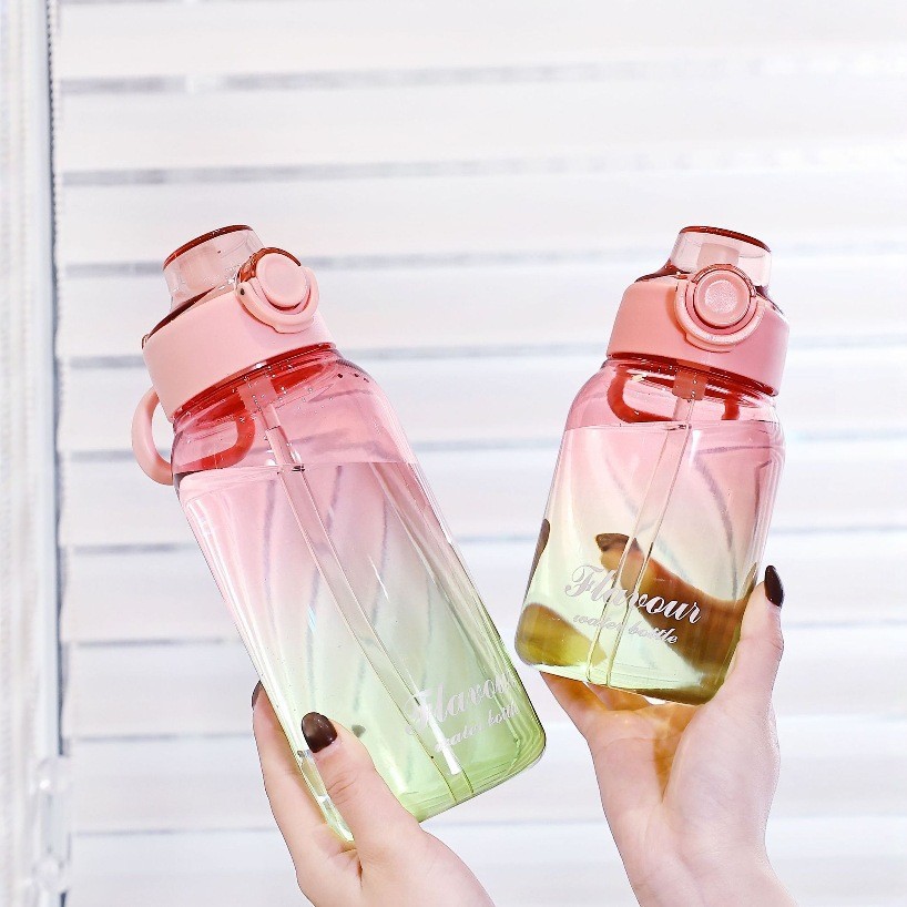 Summer Gradient Color High-Looking Sports Student Fragrance Bounce Cup Two-Color Spray Paint Fragrance Cup Sports Flavor Cup