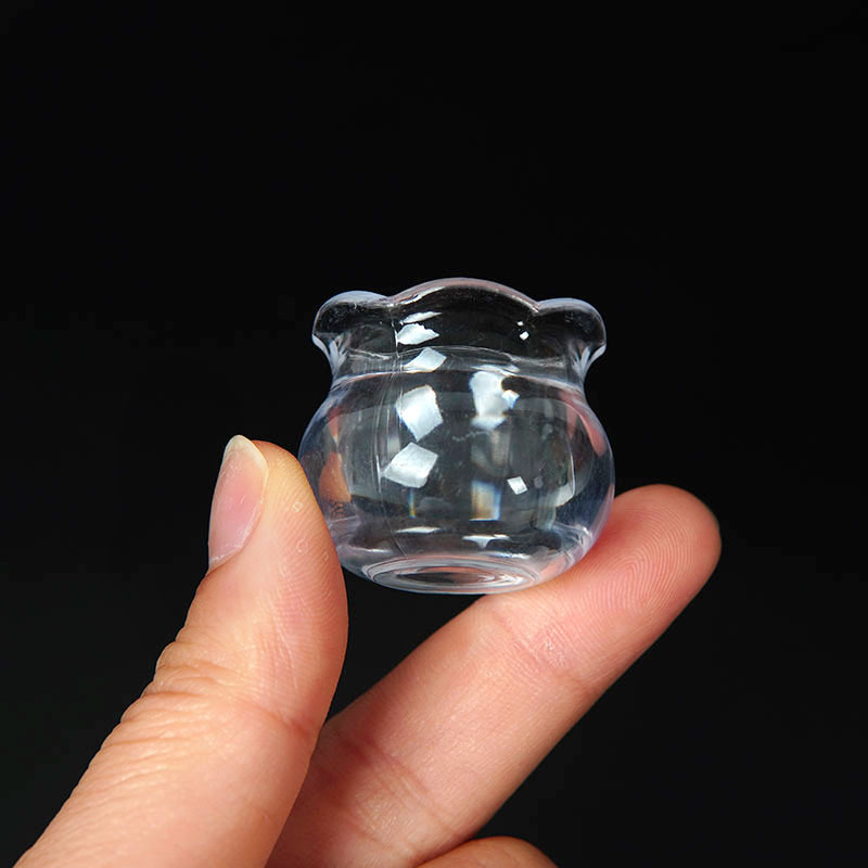 Plastic simulation mini fish tank model DIY handmade cream glue clay container miniature food play mini cup