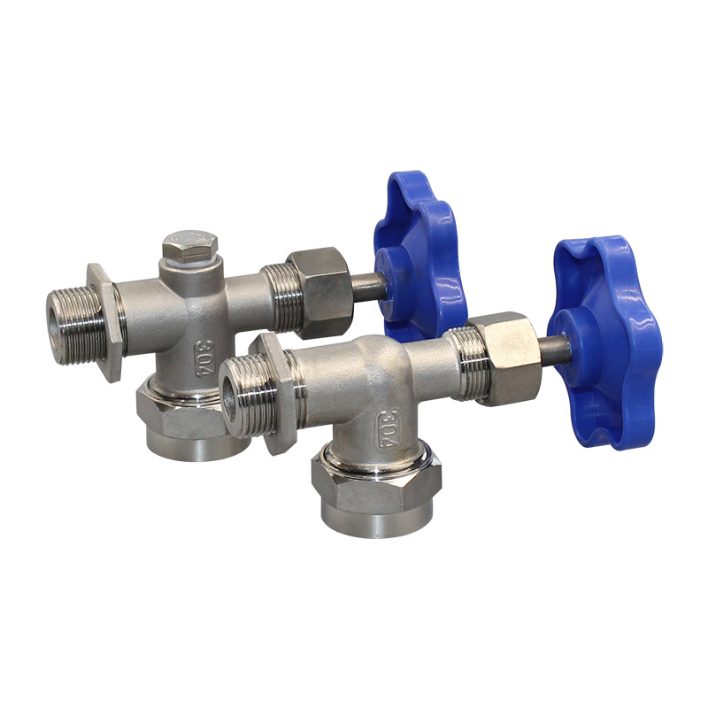 X29W-16P manual needle type stop valve water level gauge instrument valve 304 stainless steel screw thread cock level gauge