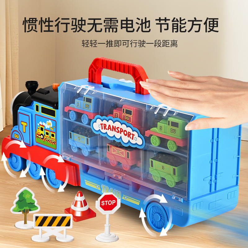 Electric Track Train Set Toy for Children Boys Car Alloy 4 Model 6 Baby 2 Educational 3 Years Old Early Education
