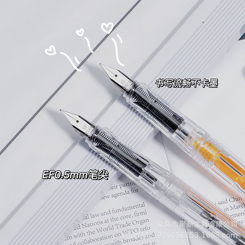 Transparent Pen Ink Sac Positive Posture Writing Pen Student Internet Celebrant Simple Transparent High Color Value Ink Sac Ink Dual-purpose