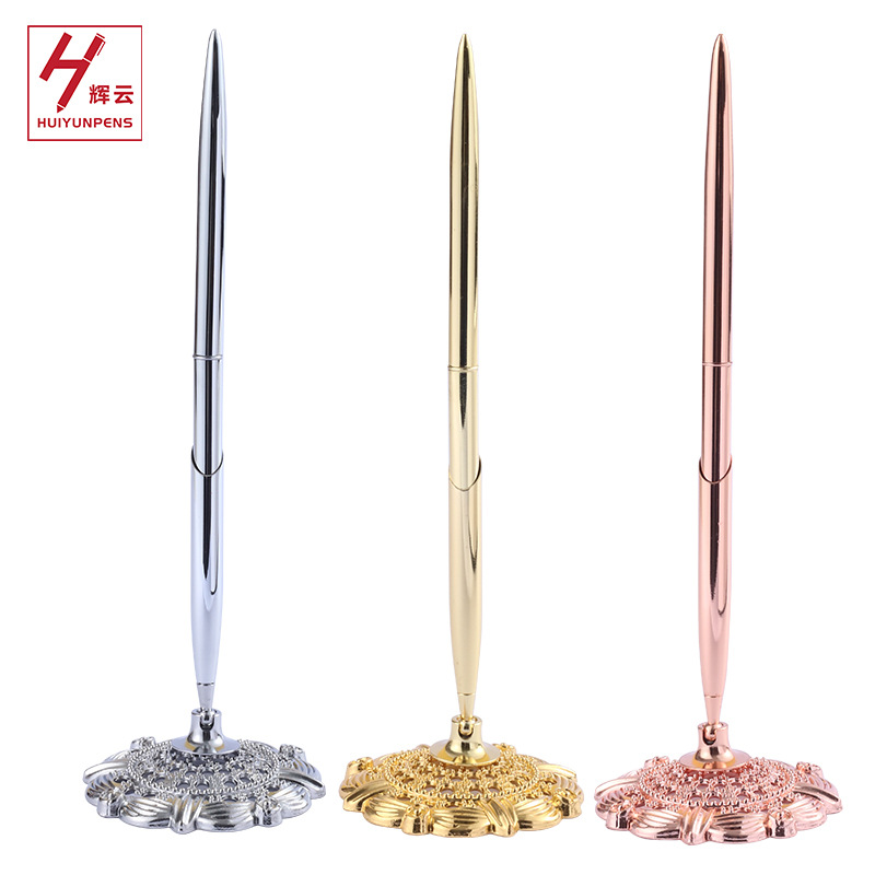 Настольная ручка с подставкой медная палка электроосажденная рекламная ручка для банковской стойки оптовая
