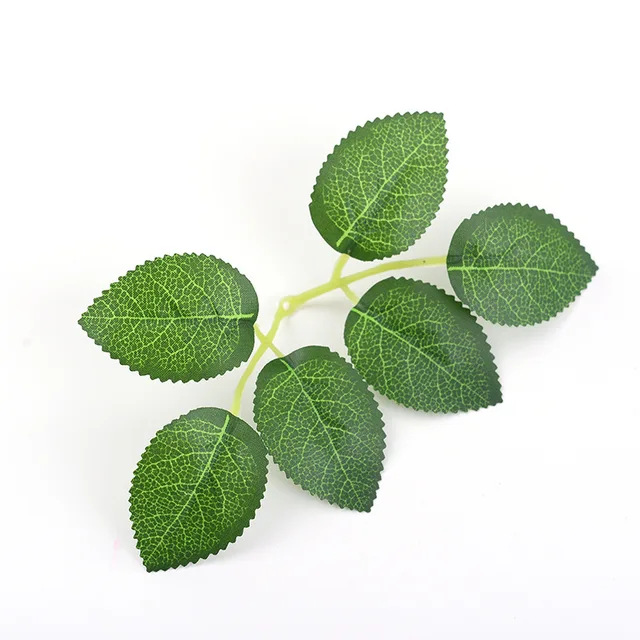 Rose Leaf Foam Flower Leaf Accessories Simulation Green Plant Leaf Artificial Flower Branch Decoration Cross-border Hot Products