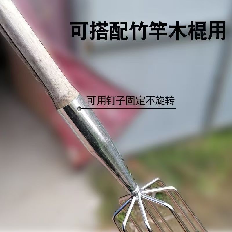 Big barbed harpoon stainless steel head old-fashioned lantern fish prong fish prong head fish prong fishing device fishing fork fork