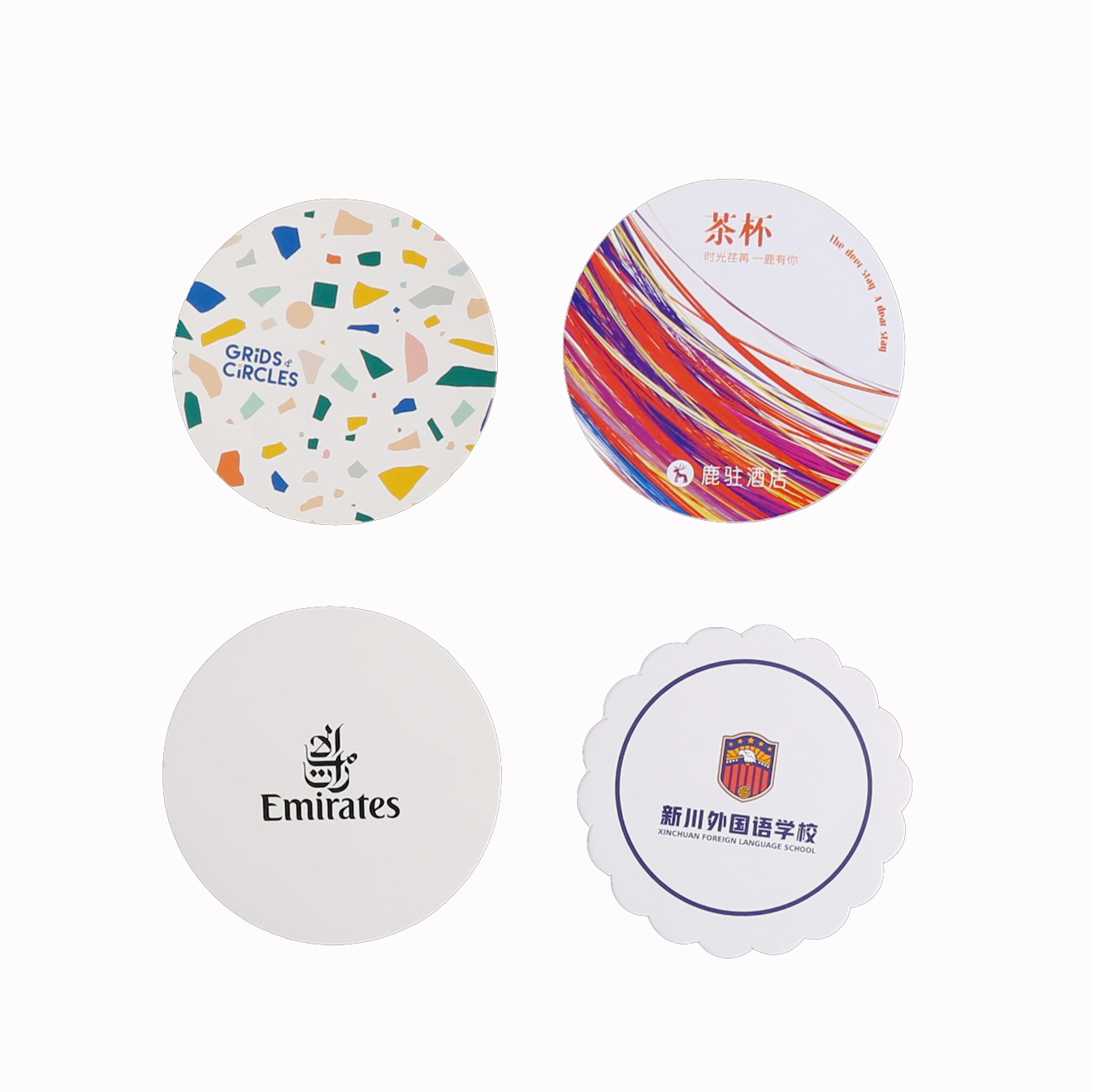 Paper absorbent coaster disposable coaster hotel guest room water coaster can be printed logo thickened paper