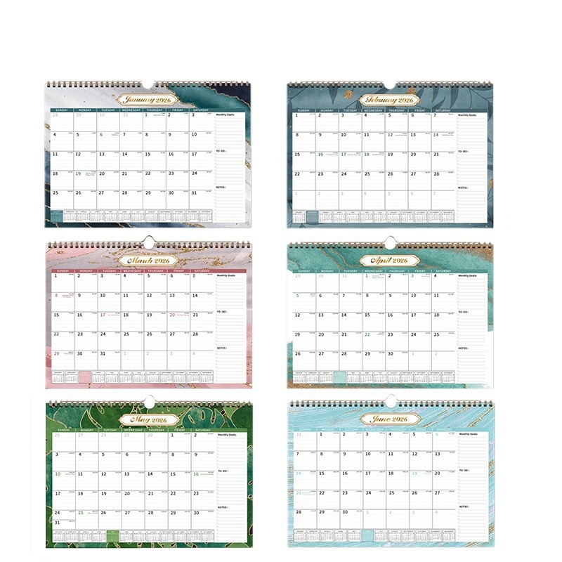 Customized Annual Calendar Monthly Calendar Cross-Border English Version Countdown Amazon Model 2025 Wall Calendar Customized Wall Calendar